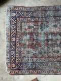 Distressed Persian Runner / 3'5 x 13'9 Worn Runner #4373