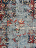 Distressed Persian Runner / 3'5 x 13'9 Worn Runner #4373