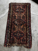 Small Antique Persian Rug / 3x6 Pink Persian Malayer #3743