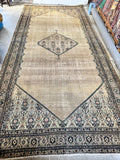 Handwoven Ferahan rug featuring a poled central medallion