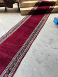 Long 24 Foot Vintage Persian Runner / 2’7 x 23'9 Narrow Vintage Runner #4378ML