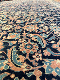 Soft wool texture of a high quality Ferahan Mahal Persian rug.