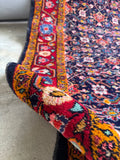 Vintage Persian scatter rug handwoven with soft, healthy wool.
