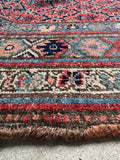 Late 19th century Bidjar rug with natural vegetable dyes.