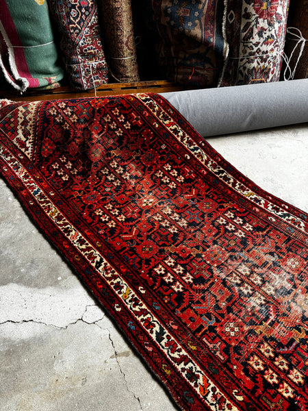 Warm color palette on a durable 1920s Malayer runner.