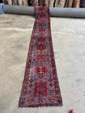 2x12 Sky Blue Skinny Vintage Persian Runner #4532
