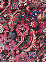 Bright and bold antique rug with classic Herati design