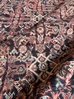 Persian wool rug with bold yet refined color scheme