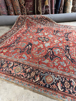 Antique Heriz Rug / 9'2 x 11'6 / Wildly Distinct Persian Heriz Rug #3931