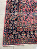 9' x 12'5 Antique Rose Pink Persian Rug #3031ML