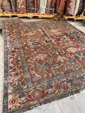 7x9 Antique Heriz Serapi #2969ML / Large vintage rug