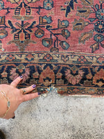 4’4 x 6’5 Antique Persian Sarouk rug #575 - Blue Parakeet Rugs
