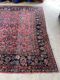 9' x 12'5 Antique Rose Pink Persian Rug #3031ML