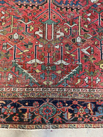 7x10 Antique Salmon ground Heriz rug #3071