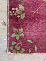 2’6 x 7’9 Antique Mauve Art Deco Chinese Runner #3030