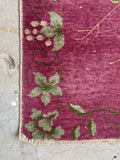 2’6 x 7’9 Antique Mauve Art Deco Chinese Runner #3030