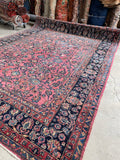 9' x 12'5 Antique Rose Pink Persian Rug #3031ML