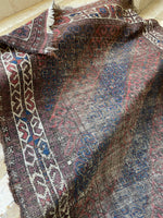 3’ x 5’8 Antique Love Worn Baluch Rug #2648