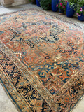 10’6 x 13’3 Antique Persian Heriz #2963ML / Large vintage rug