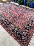 9' x 12'5 Antique Rose Pink Persian Rug #3031ML