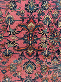 9' x 12'5 Antique Rose Pink Persian Rug #3031ML