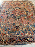 10’6 x 13’3 Antique Persian Heriz #2963ML / Large vintage rug