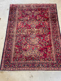 5’ x 6’8 Antique Persian Lilihan Rug #2530 / Small Vintage Rug