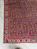 Rug corner showing secure ends and low pile