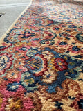 Karastan wool runner 21 ft 5 in by 35 in with traditional Persian inspired design.