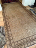 Muted Vintage Rug / Subdued Vintage Rug / 7’3 x 14’9 Antique Khotan #3613