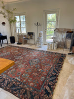 9x12 Burnt Sienna "Autumn" Persian Heriz Rug #4052