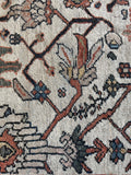 Large antique rug 9x13 wandering branch design Persian Mahal.
