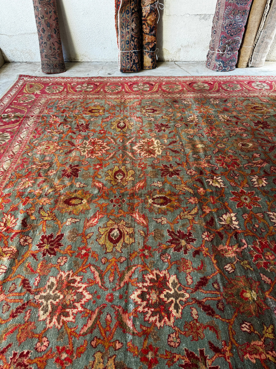 13x15 Vintage Persian Rug / 13x16 Vintage Persian Rug #3608 – Blue ...