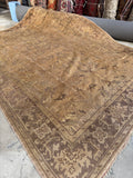7x10 Neutral Vintage Turkish Rug  #4287