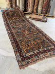 4x10 Vintage Persian Rug / 4x11 Antique Camel Runner #4204ML