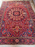 8x12 Antique Persian Heriz Area Rug #4611