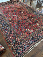 Large Heriz Rug / 6’8 x 9’10 Antique Persian Heriz Rug #1572