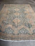 Muted Vintage Persian Rug / 5'8 x 7'6 Afshar Rug #4158
