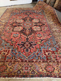 Large vintage Persian rug northwest Persian tribal Heriz 8x11.