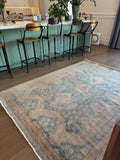 Muted Vintage Persian Rug / 5'8 x 7'6 Afshar Rug #4158