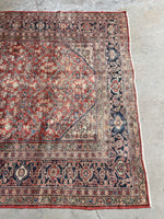 7x10 Worn Vintage Persian Rug #3408