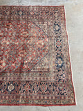 7x10 Worn Vintage Persian Rug #3408