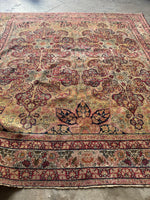 Large Square Persian Rug / 9x9 Antique Persian Lavar Rug #3591ML