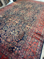 12x20 Persian Rug / Antique Persian Sarouk Rug  #3909