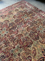 Large Square Persian Rug / 9x9 Antique Persian Lavar Rug #3591ML