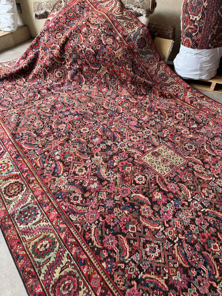 Handwoven texture of Karabagh wool rug