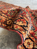 Long Skinny Vintage Persian Runner / 2'7 x 16'6 Antique Sarouk Runner #4523