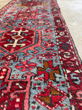 2x12 Sky Blue Skinny Vintage Persian Runner #4532