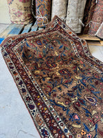 4x10 Vintage Persian Rug / 4x11 Antique Camel Runner #4204ML