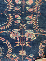 Low pile surface showing aged dyes. 